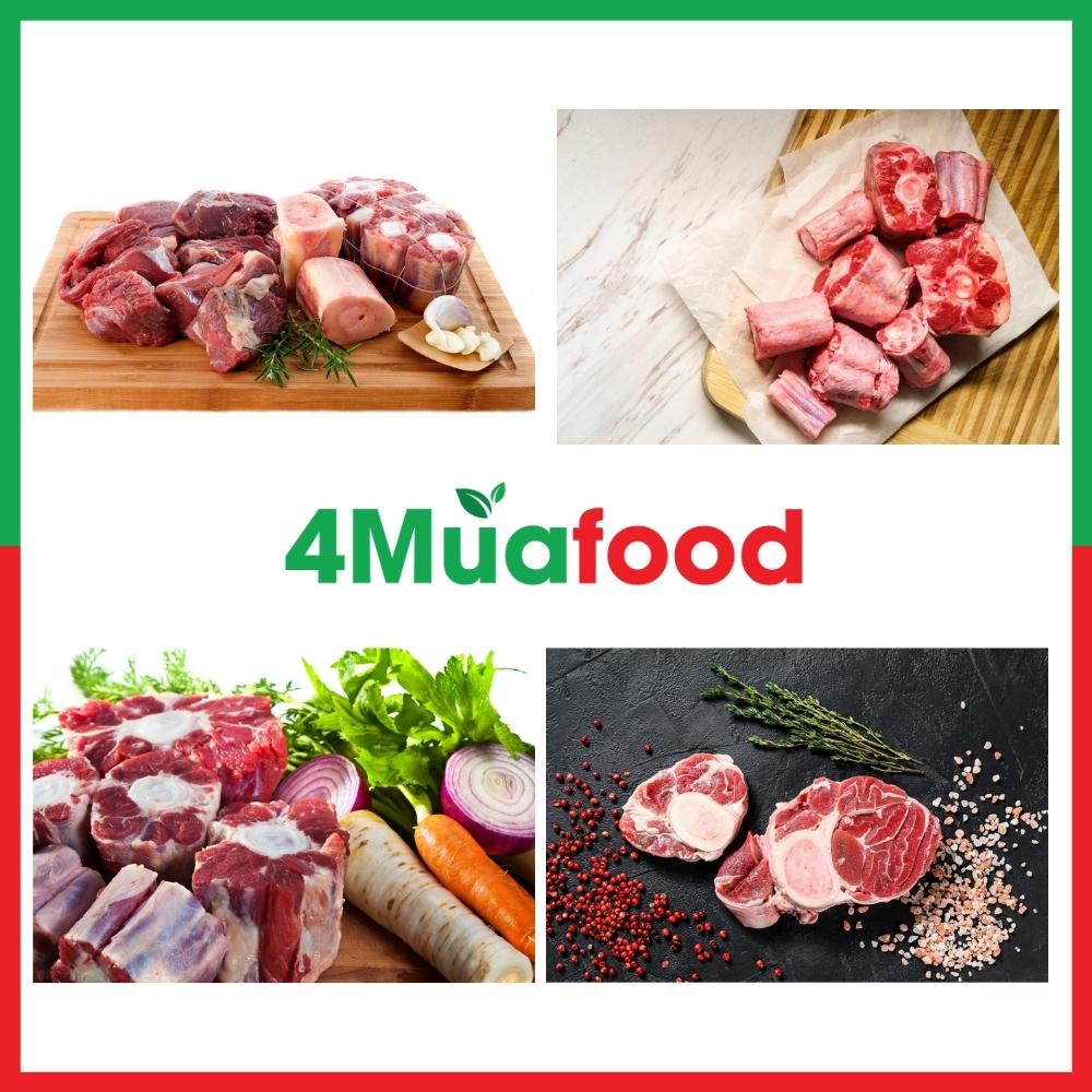 1kg Đuôi Bò Cắt Khúc dùng hầm ninh nước lẩu - đóng túi hút chân không - Thực Phẩm 4 Mùa - 4Muafood