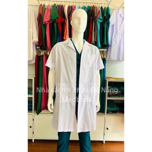 Áo Blouse Trắng  Bác Sĩ - Tay Dài / Tay Ngắn, Cộc Tay - Nam, Nữ Vải Tuyết Mưa - Thương hiệu MU