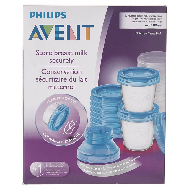 Cốc trữ sữa Philips Avent 180ml đựng sữa và thức ăn