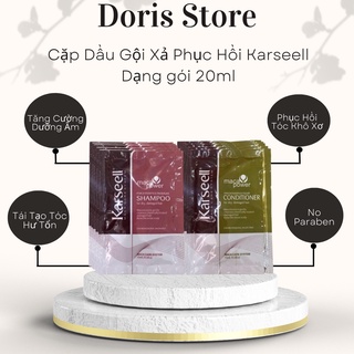 [ KARSEELL ] Cặp Dầu Gội Dầu Xả Dưỡng Ẩm Phục Hồi Hương Nước Hoa Karseell 15ml ( Dạng gói)