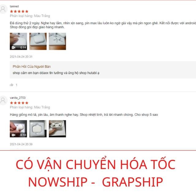 Tai Nghe Không Dây Bluetooth Inpods Pro Nghe Hay như Tai Nghe Airpods Pro,iphone, i12, i13 ... Hutabi Hungzadung