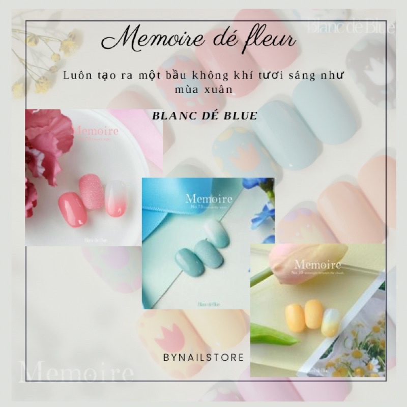 [Blanc dé blue] Bộ sản phẩm sơn gel cao cấp Spring collection 2022 Memoir dé fleur (12pcs)