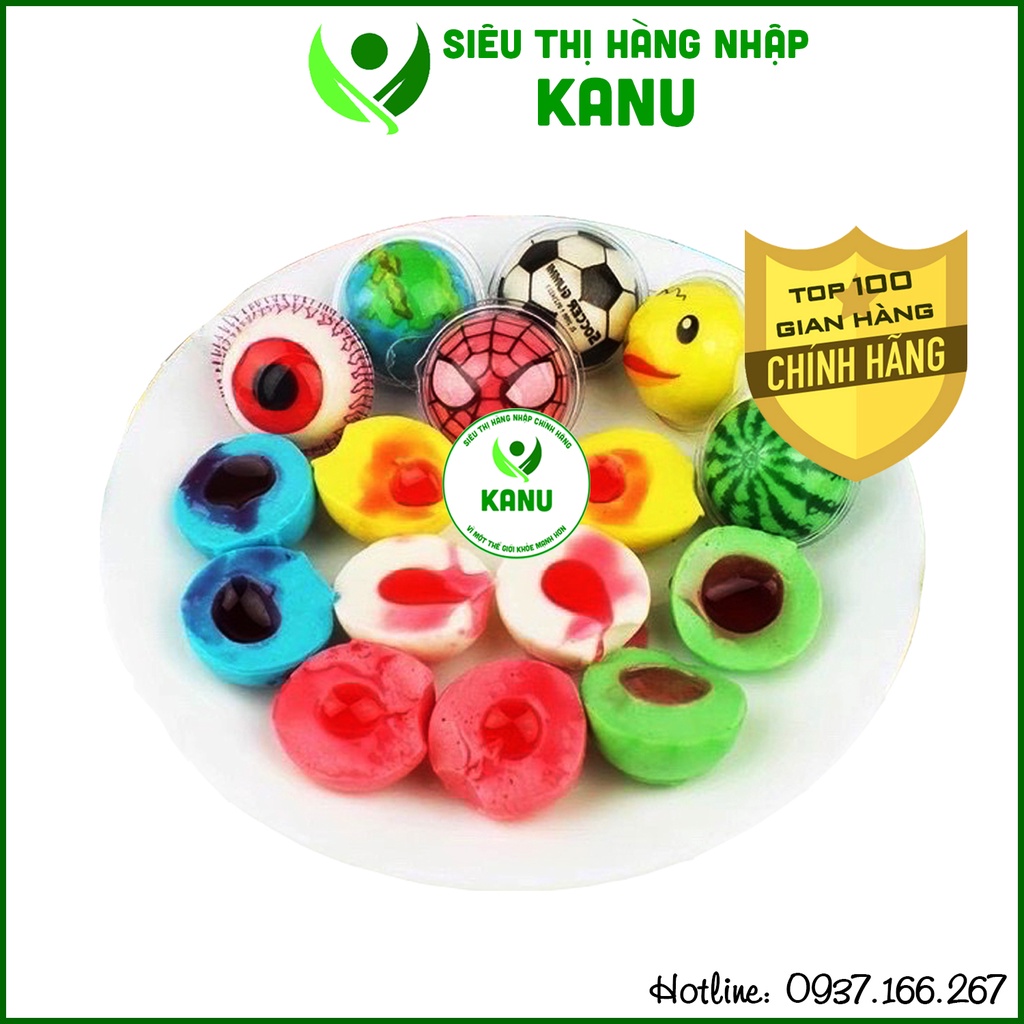 [Lẻ] Kẹo có nhân sốt con mắt/ trái đất/ quả bóng/ đào tiên/ dưa hấu/ siêu nhân/ con vịt Halloween ăn vặt cho bé ngon rẻ