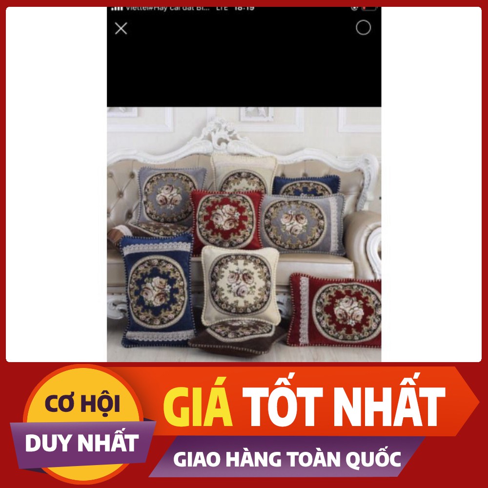 Gối tựa Tây Âu 45x45 sang trọng