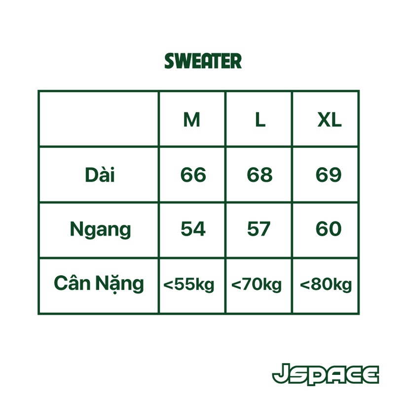 Áo Sweater trắng JSPACE họa tiết