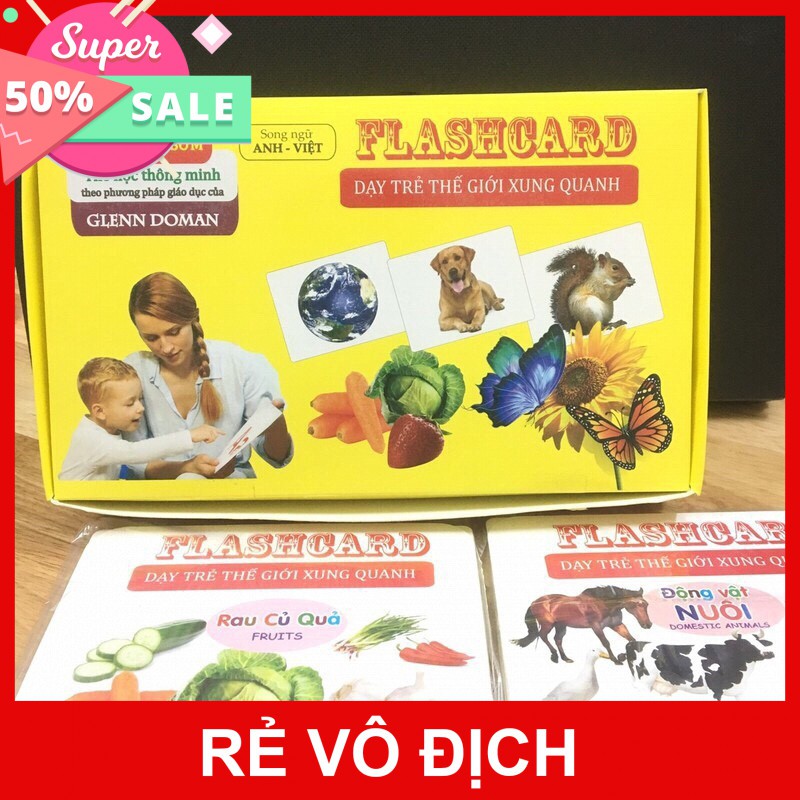 [Hot]-Bộ thẻ học thông minh loại to - thehocto
