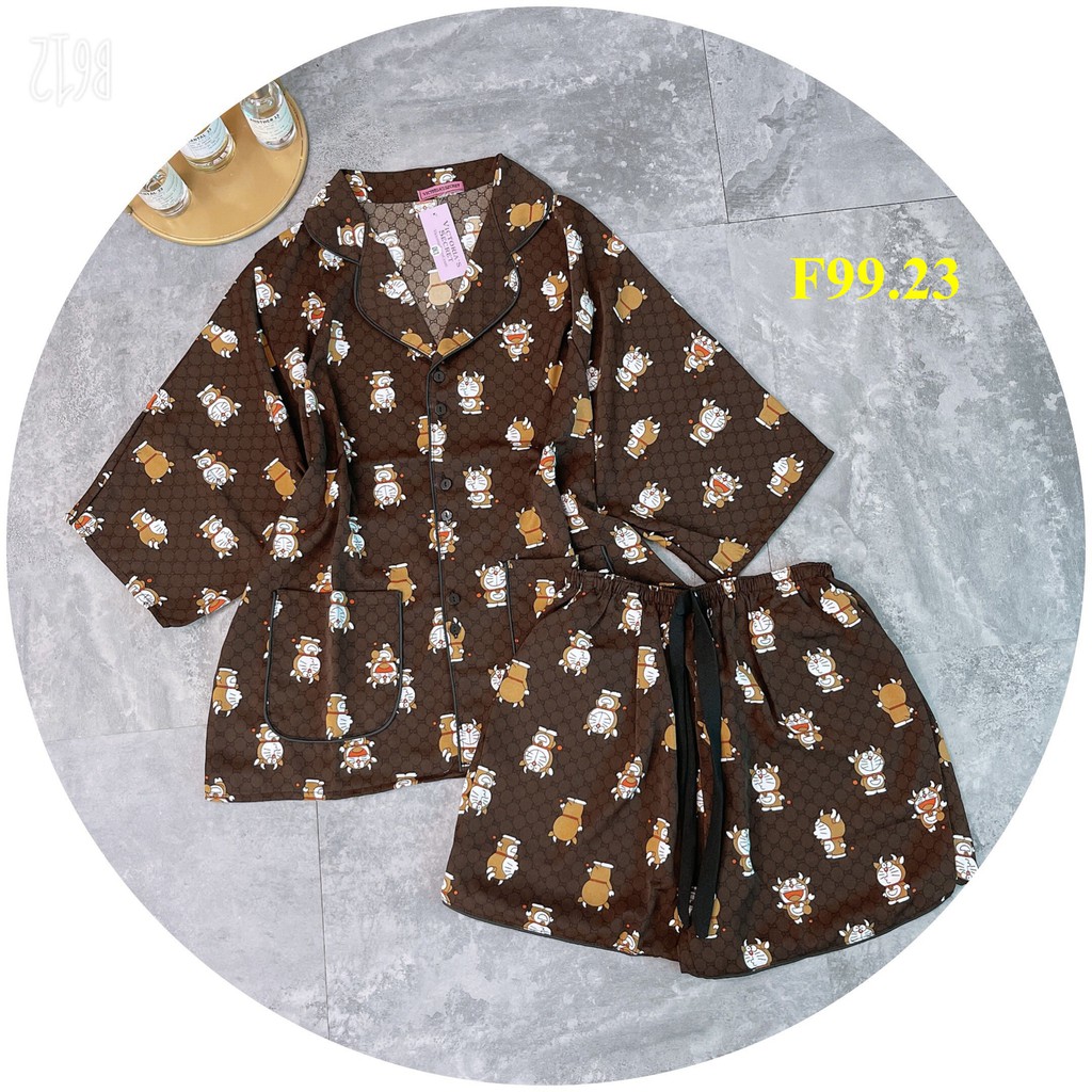 Đồ ngủ pijama Lụa Cánh dơi mango nữ Cao Cấp - Giá Tại Xưởng Vic's sản xuất đồ bộ