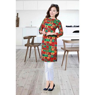 Áo dài cách tân chất liệu gấm thun - cswaodai1554