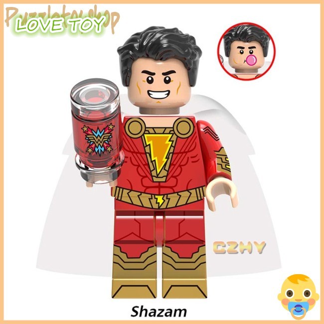 Set mô hình lắp ráp nhân vật siêu anh hùng Nkodok Shazam Freddy đồ chơi siêu độc đáo X0247