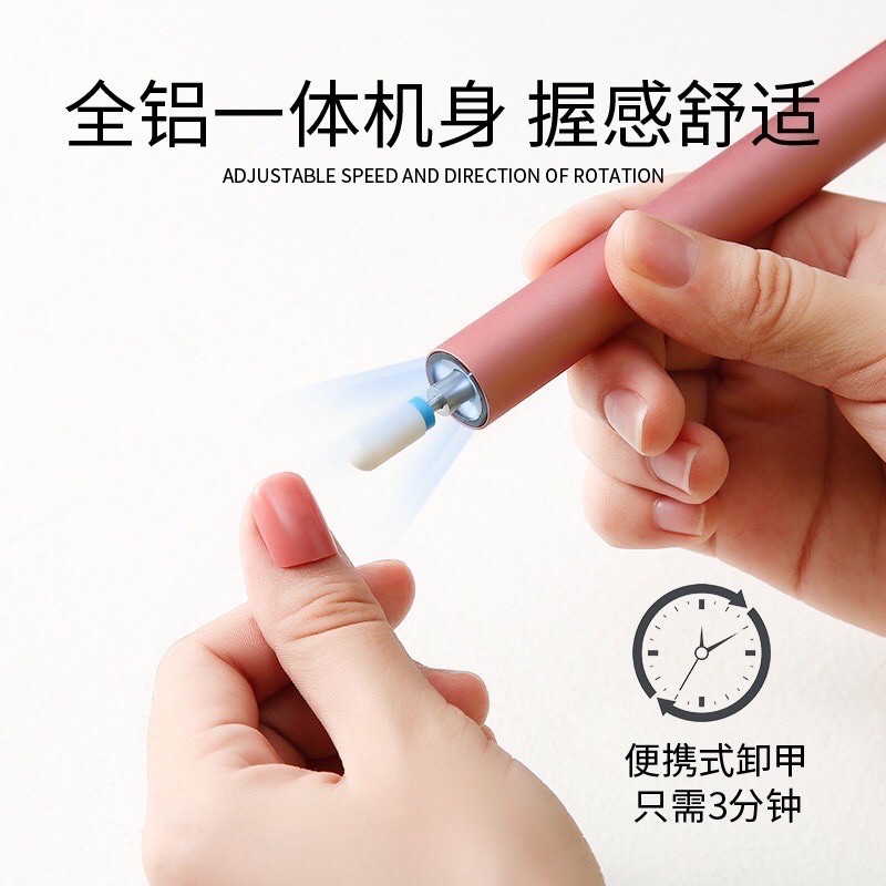 Máy Mài Tích Điện Mini 2 chiều + Đèn Led ( Tặng Kèm Đầu Mài Sứ )