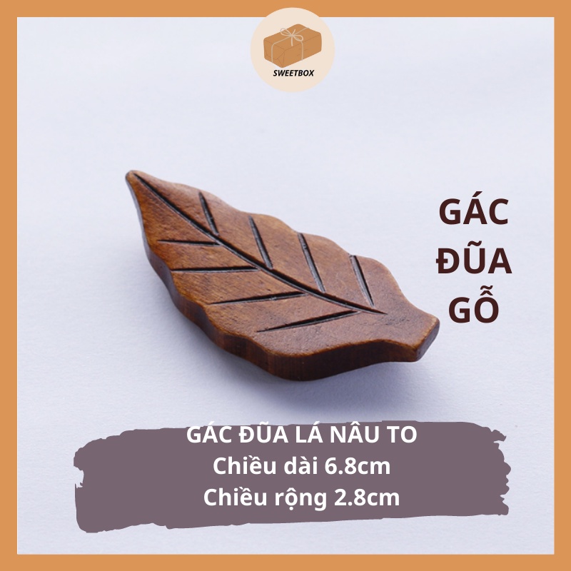 Gác Đũa Gỗ - Gác Bút Cọ Vẽ Phong Cách Nhật Bản Hình Lá Hình Cá -Dụng Cụ Bàn Ăn Chụp Hình Sản Phẩm
