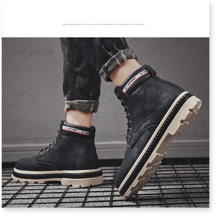 Giày Boot Cổ Cao Nam Cao Cấp Bcc006 Đen
