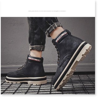 Giày boot cổ cao nam cao cấp bcc006 đen