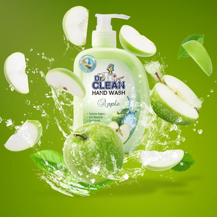 Nước rửa tay, vệ sinh, dưỡng da tay Dr Clean 500ml mẫu mới hương chanh, hương táo, hương dâu | BigBuy360 - bigbuy360.vn