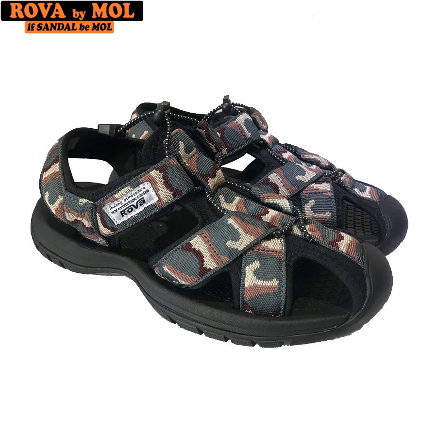 Giày sandal nam bít mũi quai dù có quai hậu cố định thích hợp mang dã ngoại đi phượt du lịch hiệu Rova RV626G