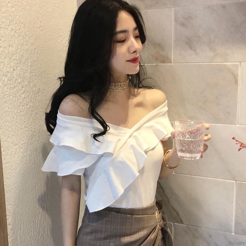 Áo thun nữ lệch vai dáng ôm