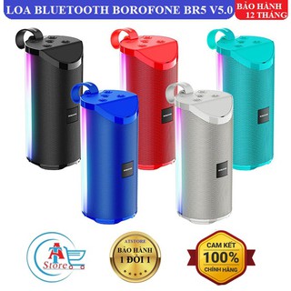 Loa nghe nhạc bluetooth borofone br5 v5.0 - hỗ trợ tf, aux, usb - bh 12 tháng - có đèn led sống động