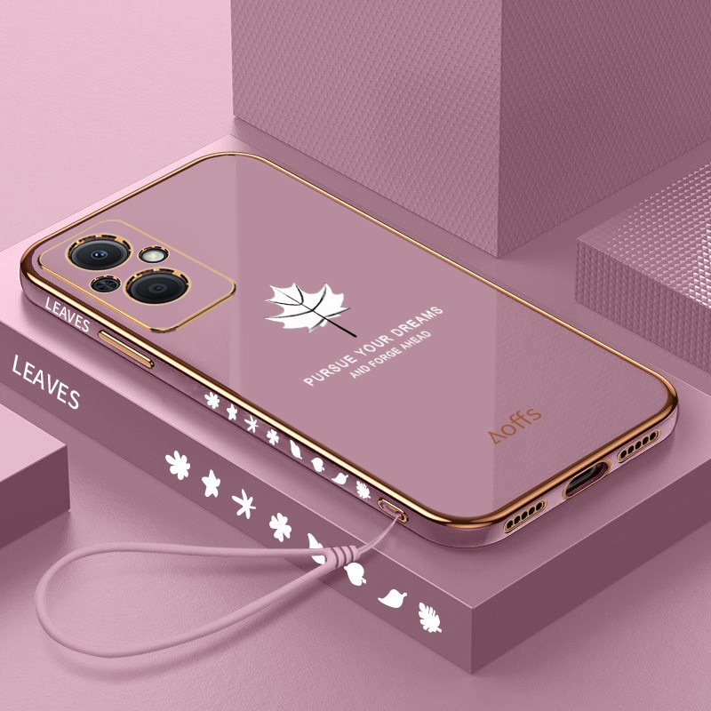 Ốp Điện Thoại Mềm Mạ Điện Họa Tiết Lá Phong 2022 Cho OPPO Reno 8Z 7 Z 5G 7 Pro Reno 7 SE 8 Lite 8 Pro +