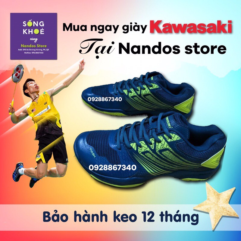 [GIẢM GIÁ 35%]GIÀY CẦU LÔNG, TENNIS THƯƠNG HIỆU KAWASAKI