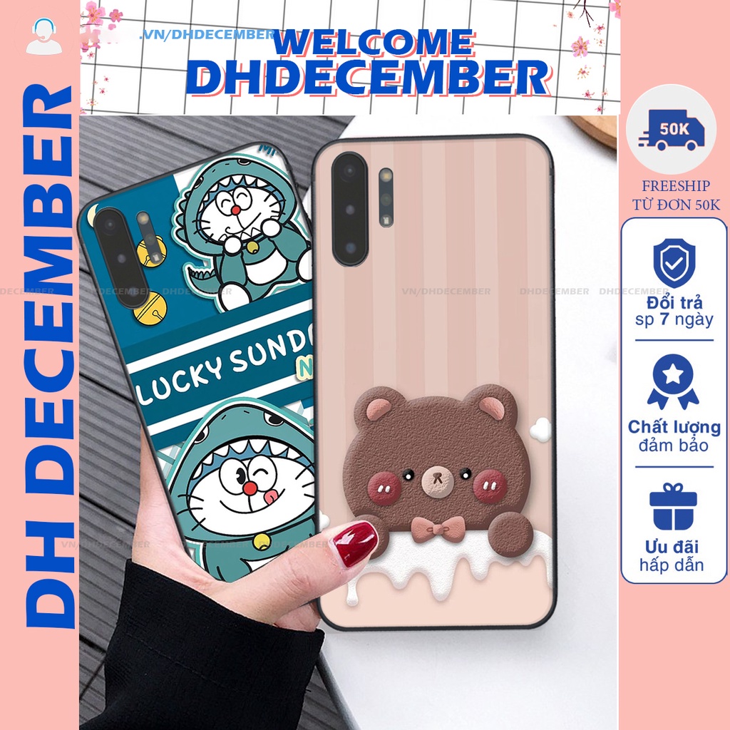 Ốp lưng Samsung Galaxy NOTE 10 / NOTE 10 PLUS in hình gấu K@ws, gấu nâu, dor@emon RẺ- ĐẸP- BỀN