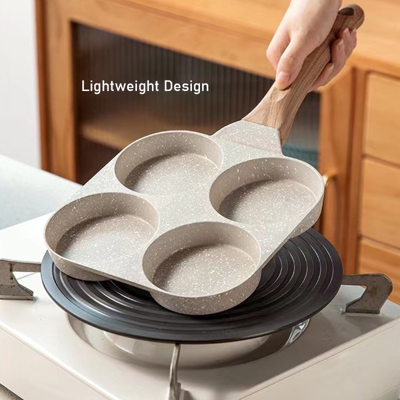 Only HOUSE Chảo Đá Y Tế Bốn Lỗ Chống Dính Mini Omelette Pa