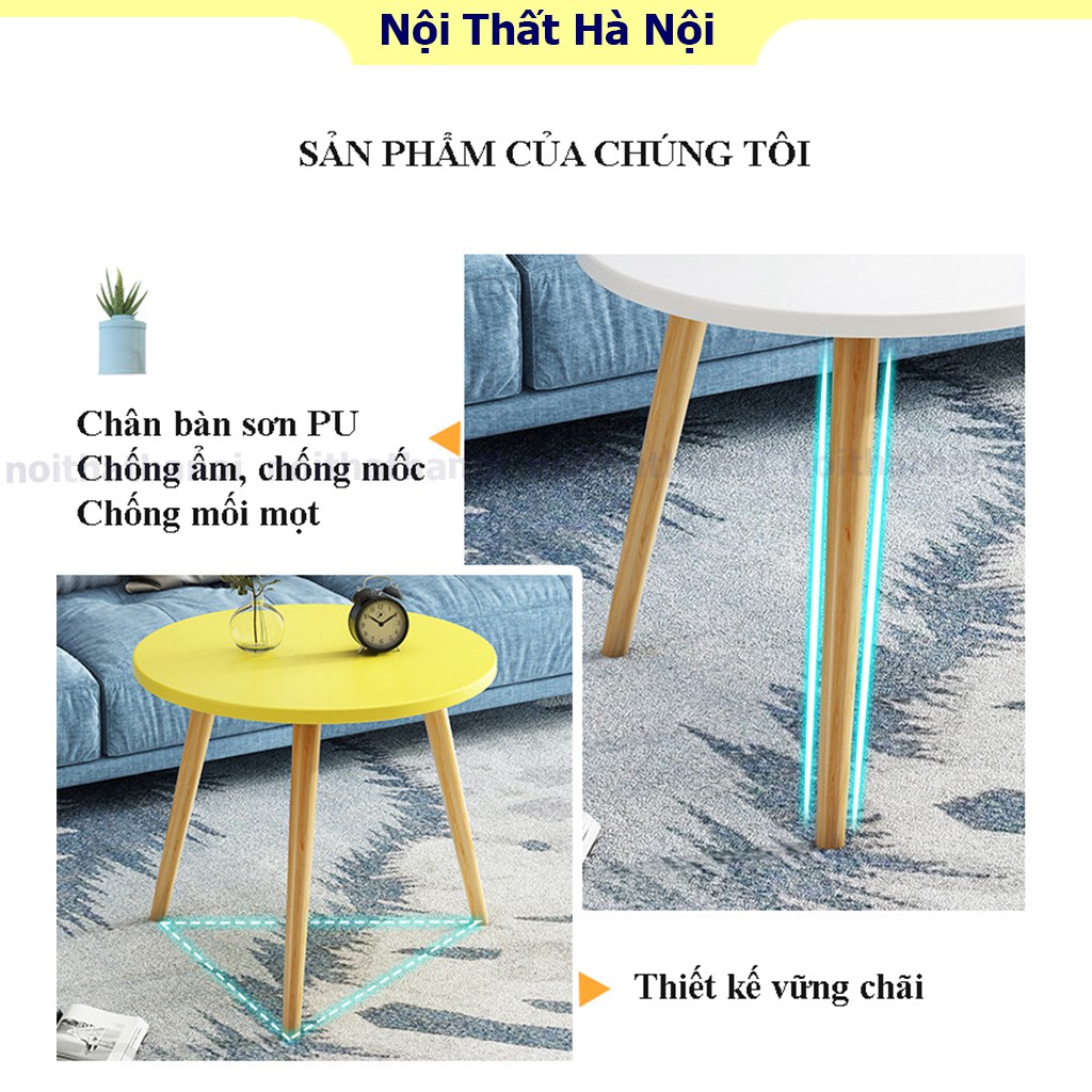 [𝗛𝗢𝗧 𝗦𝗔𝗟𝗘]Bàn trà tròn chân gỗ tự nhiên phong cách vintage, có thể làm bàn trà bệt hoặc bàn sofa (full phụ kiện đi kèm )