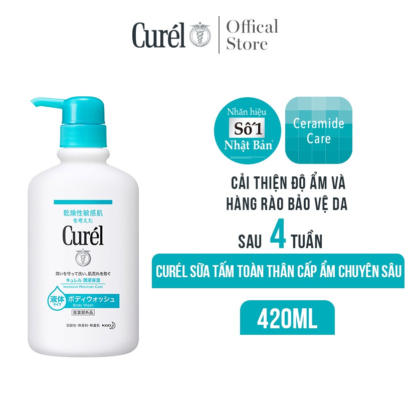 Sữa Tắm Toàn Thân Cấp Ẩm Chuyên Sâu Curel Intensive Moisture Care Body Wash 420ml