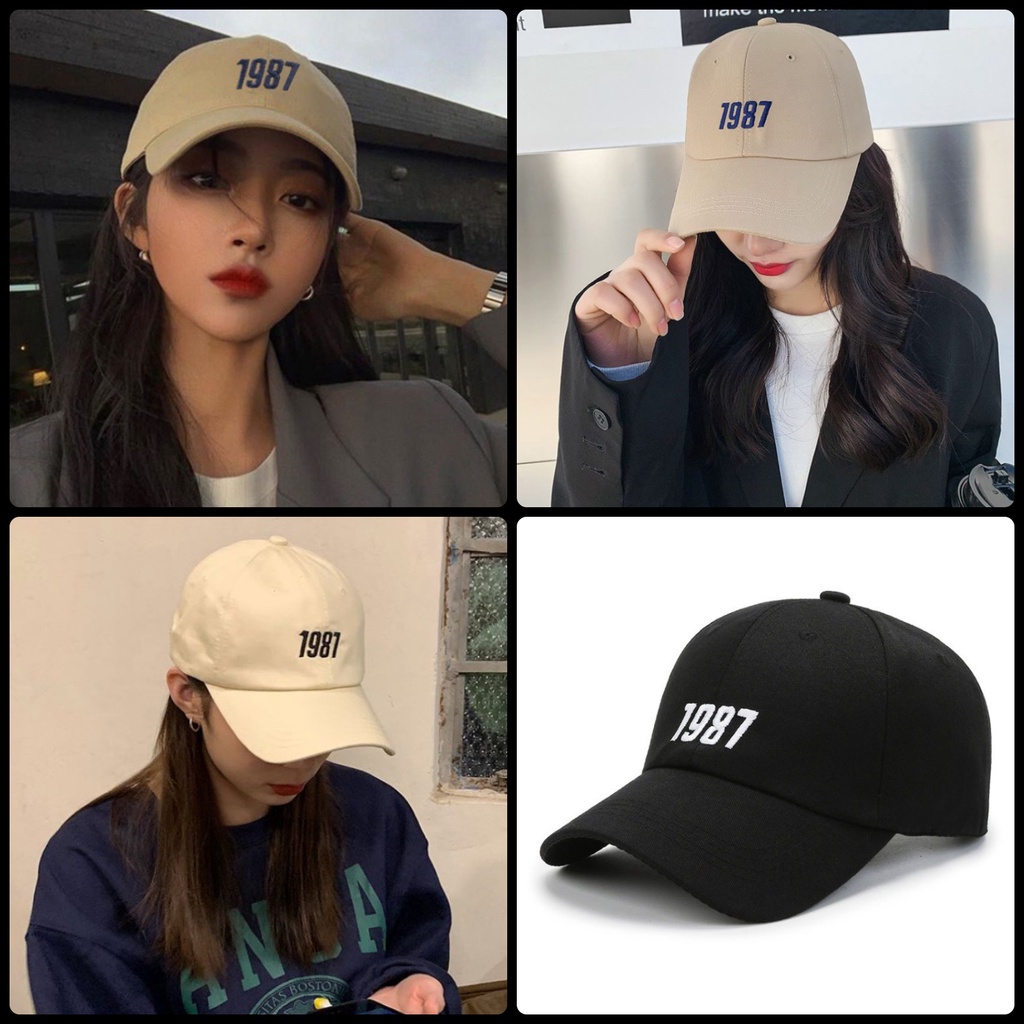 Nón thêu chữ S 1987 mũ lưỡi trai style trẻ trung hiphop Forever phong cách Hàn Quốc đẹp rẻ đi biển chụp ảnh