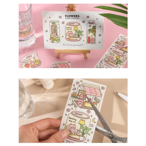 Miếng Dán Washi Sticker DIY Trang Trí Cực Dễ Thương