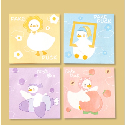 Sổ note vịt trắng đáng yêu N45 dake duck giấy ghi chú cute  dễ thương cà rốt