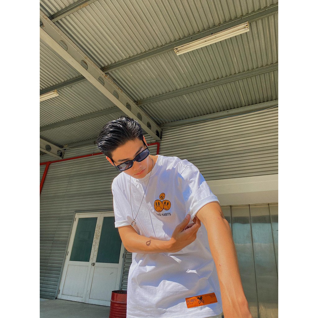 Áo Thun Unisex Bad Habits The Death Trắng 100% Cotton - Local Brand Chính Hãng | BigBuy360 - bigbuy360.vn