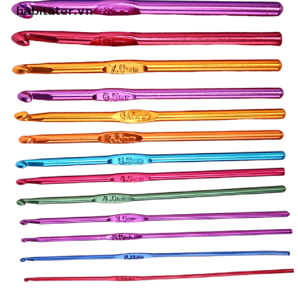 Set 12 / 14 Kim Móc Len Bằng Nhôm 2-10mm