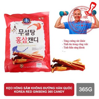 Kẹo hồng sâm không đường hàn quốc 365g - Korea Red Ginseng 365 Candy