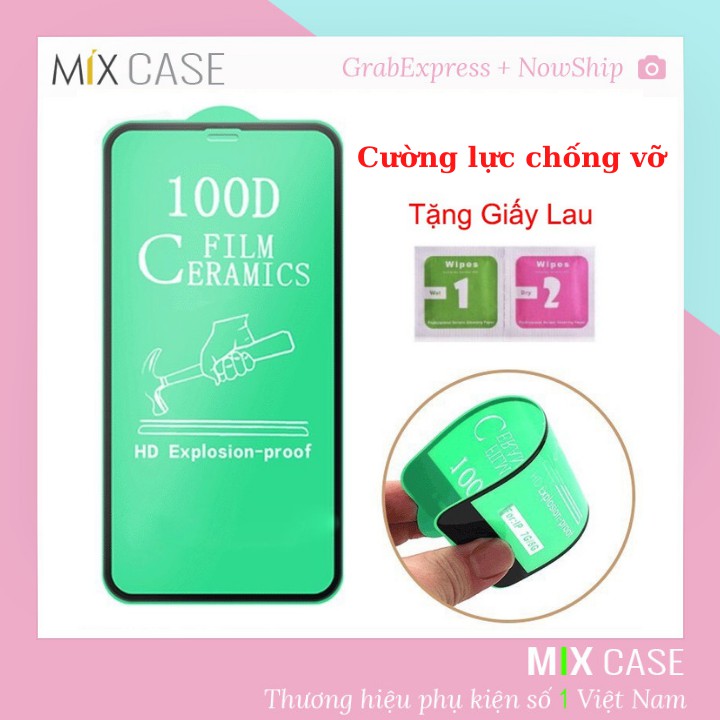 Cường lực iphone Dẻo 100D Full màn - Cường lực Dẻo Chống Mẻ Vỡ Viền Full Mã Ip6-Ip12Promax