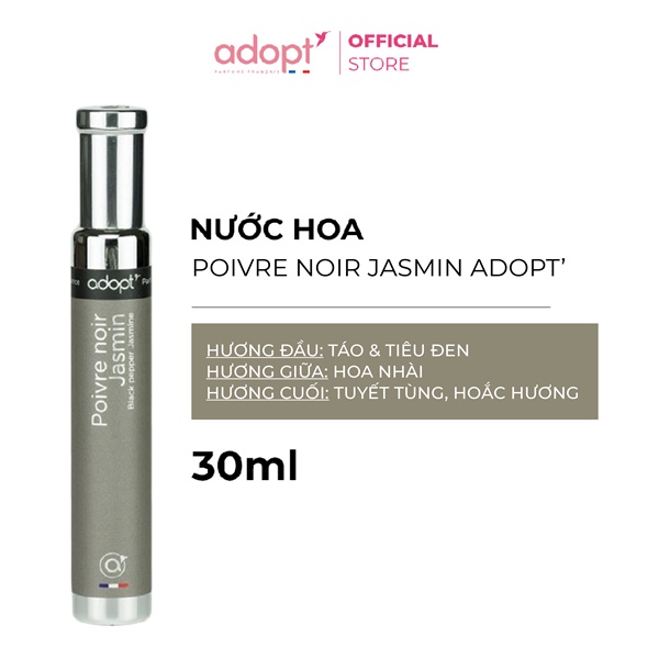 Nước hoa nam chính hãng thơm lâu nước hoa cao cấp Adpot PROVRE NOIR JASMIN 30ml