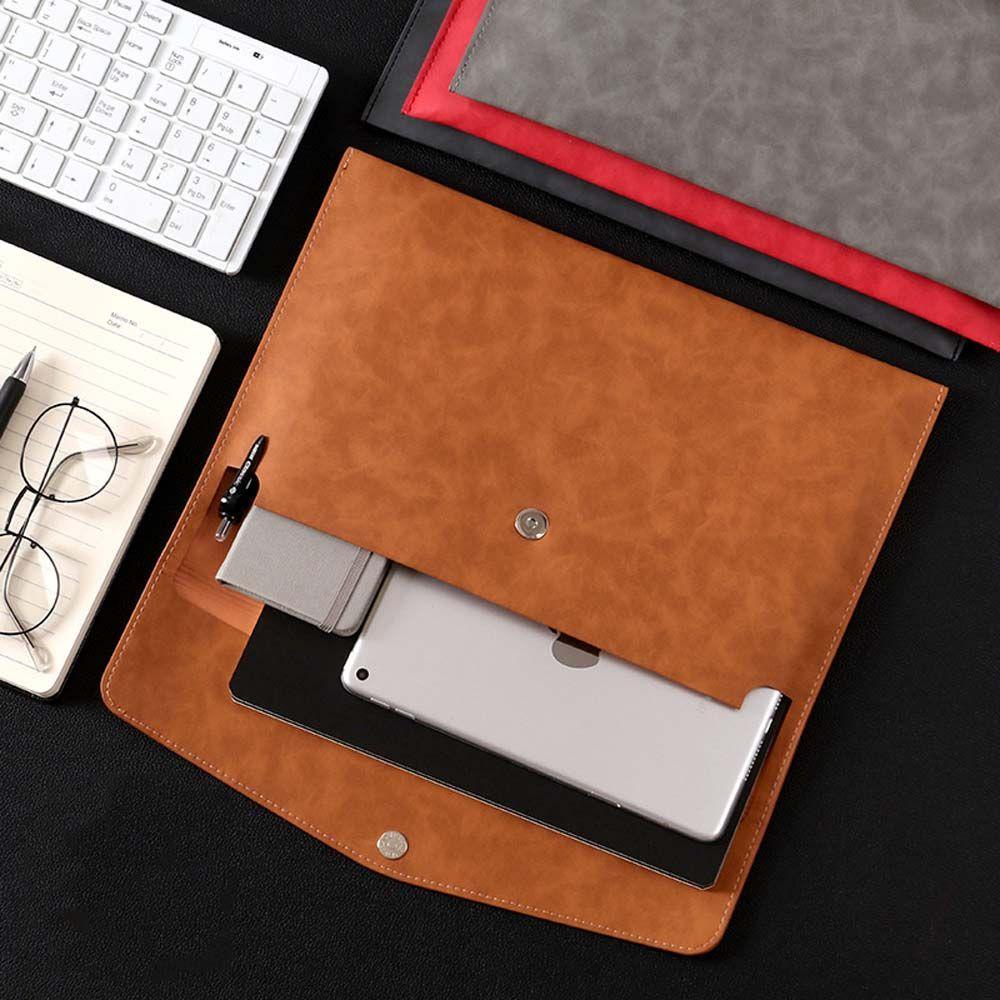 Túi Da PU Cỡ Lớn 33 * 25CM Đựng Laptop / Máy Tính Bảng Tiện Dụng