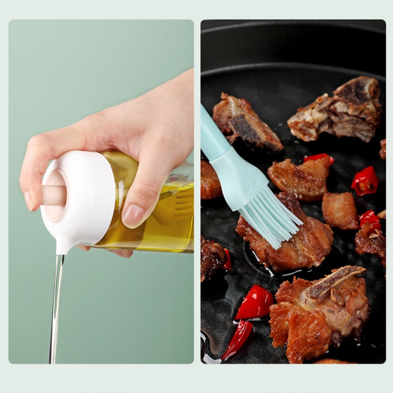 Silicone Bình Đựng Dầu Kèm Cọ Silicon Dùng Nướng Bbq Tiện Dụng