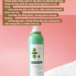 DẦU GỘI KHÔ KLORANE MẪU MỚI 150ML