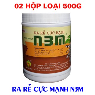 2 Hộp phân bón lá Kích ra rễ cực mạnh N3M 500g