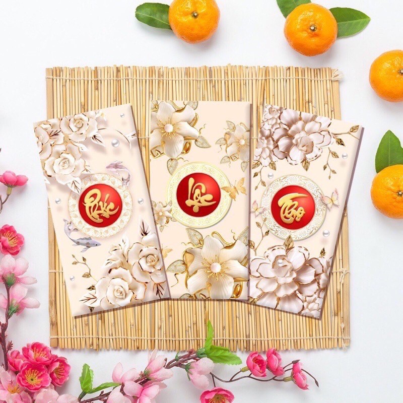 COMBO 100 cái BAO LÌ XÌ PHÚC LỘC THỌ NĂM 2021