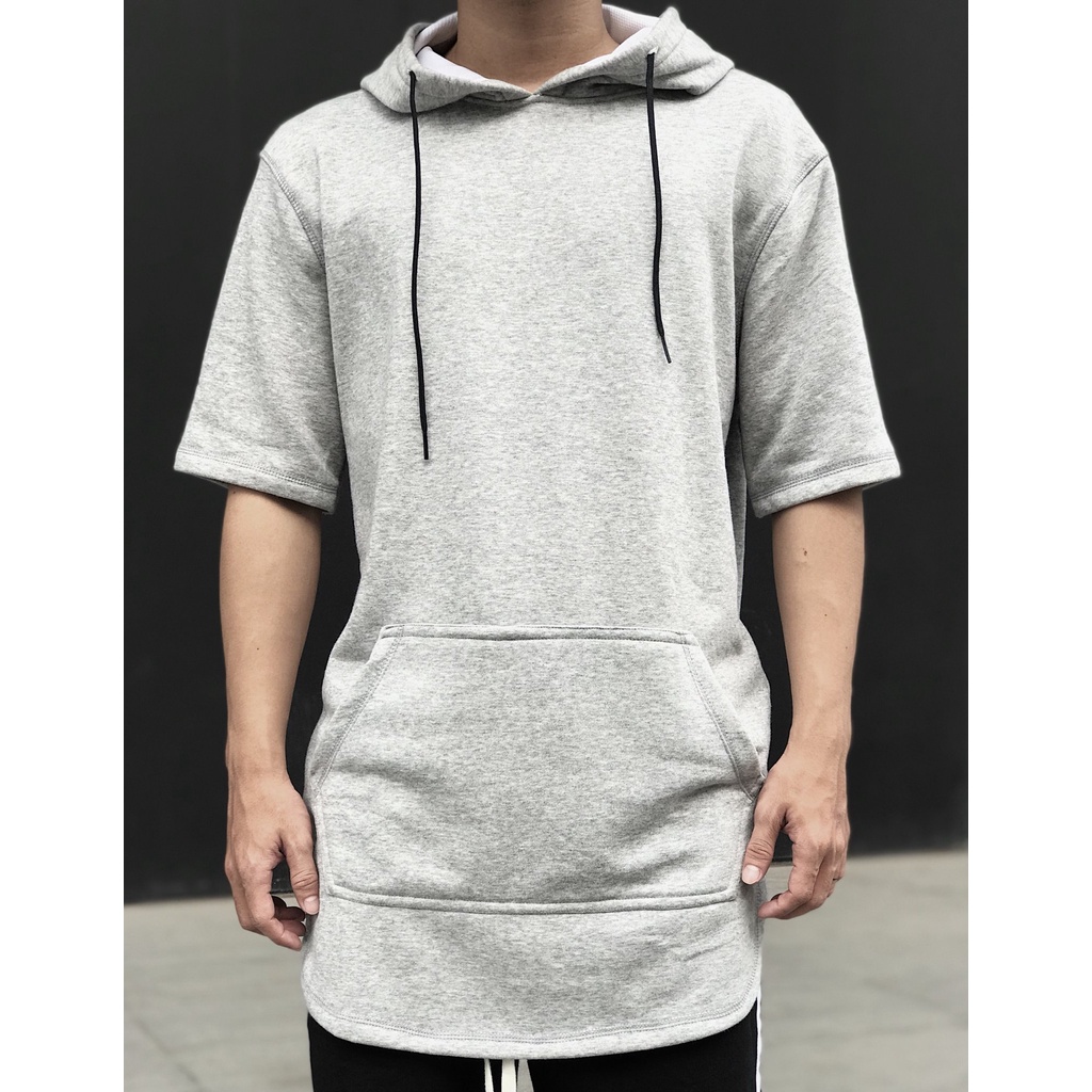 Hoodie ngắn tay basic Lexuza