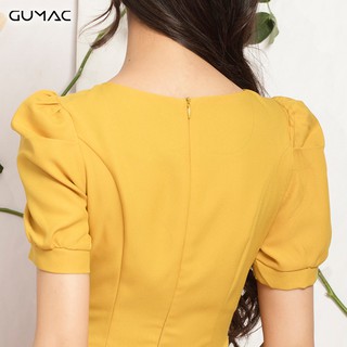 Đầm nữ rã tay phồng GUMAC MS12041_VANG
