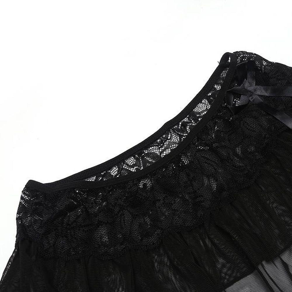 Bộ Đồ Lót Ren Lọt Khe Phong Cách Babydoll Gợi Cảm Cho Nữ