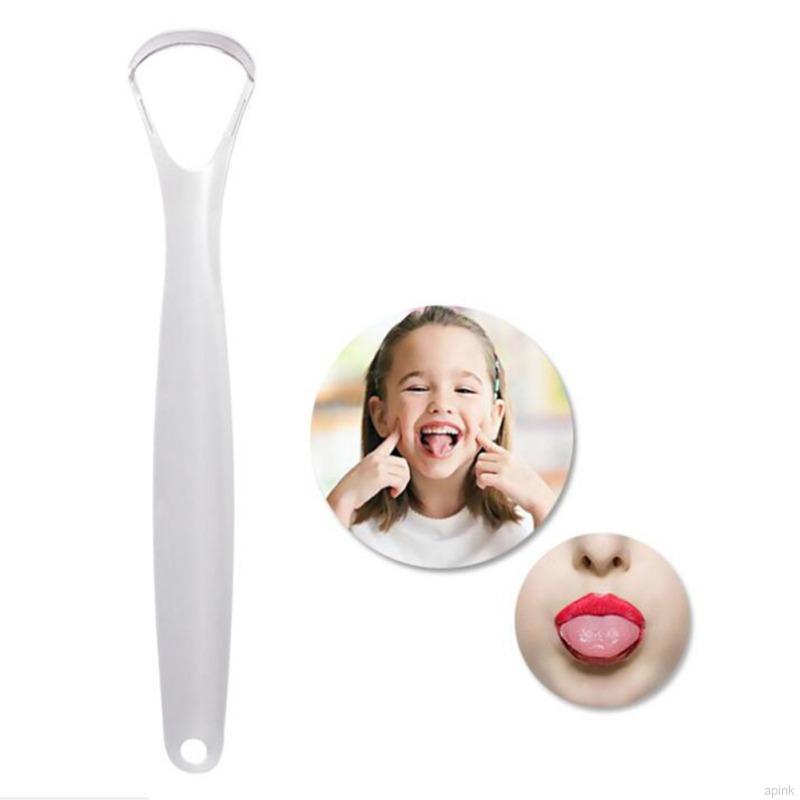 [Hàng mới về] Dụng cụ cạo làm sạch lưỡi bằng thép không gỉ chăm sóc răng miệng tiện lợi