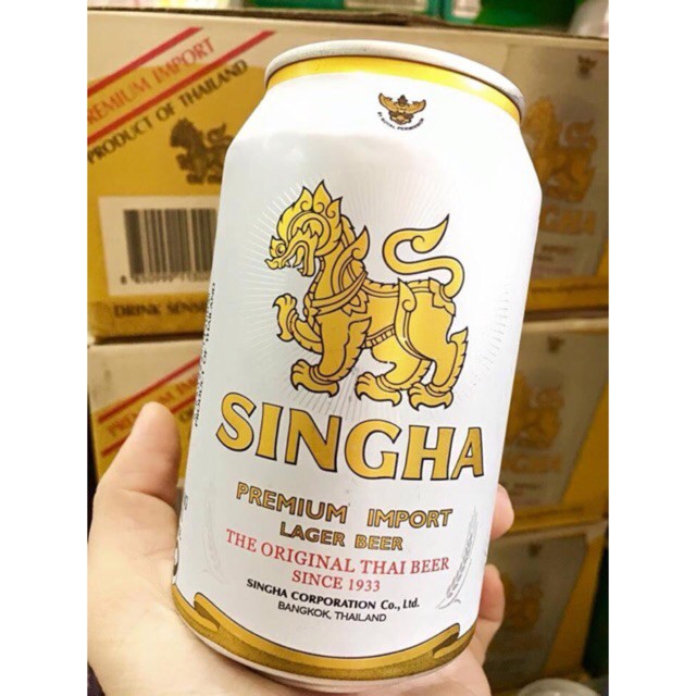 Bia Singha lon 330ML - bia Thái lan nhập khẩu thùng 24 lon