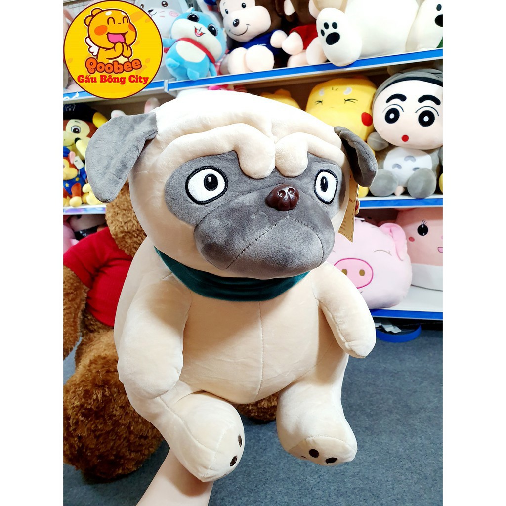 Chó Pug Nhăn Nhồi Bông 25cm - 30cm Dễ Thương Mềm Mịn Qùa Tặng Cao Cấp Gấu Bông City