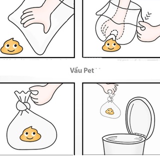 BAO NILON HỐT PHÂN CHO CHÓ MÈO