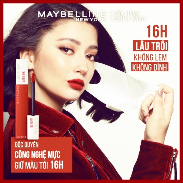 Son Kem Lì Maybeline New York Superstay Matte ink 5ml(chính hãng)