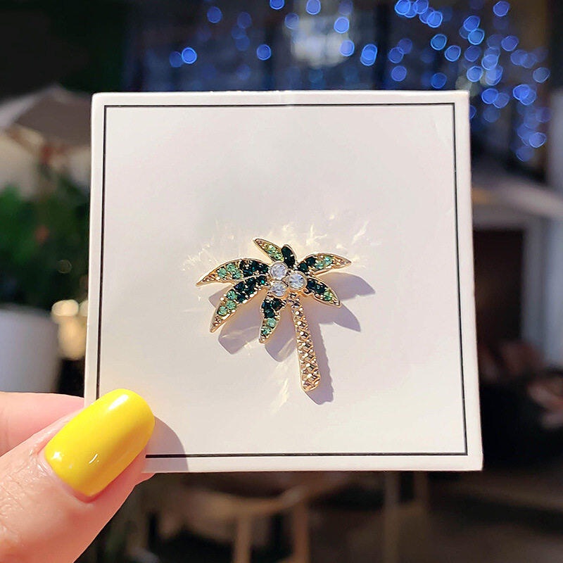 Ghim Cài Áo Hình Cây Dừa / Quả Dứa Mini Dễ Thương