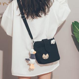 Túi Vải Canvas Đeo Vai Họa Tiết Hoạt Hình Phong Cách Harajuku Nhật Bản Cho Nữ